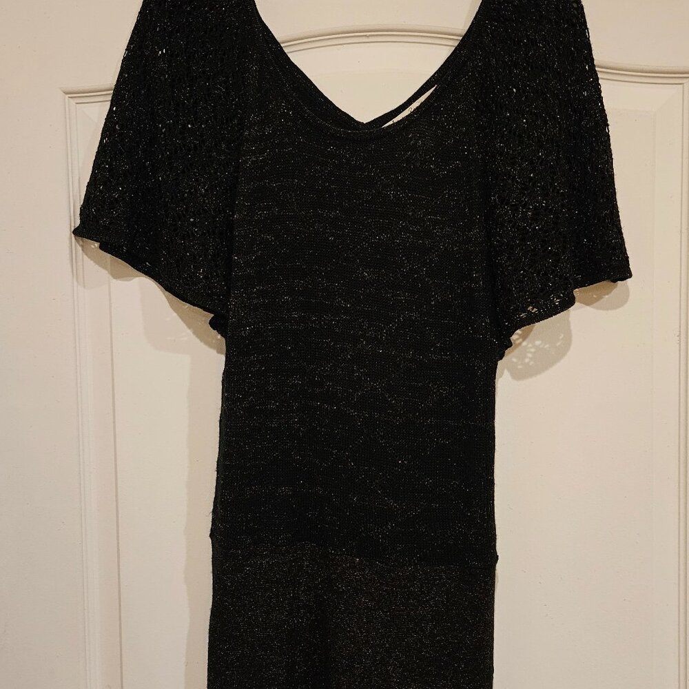 Black eyelet shirt